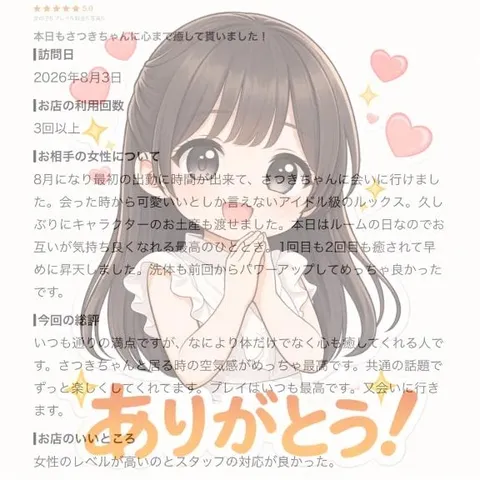 さつきの写メ日記｜聖女～マリア～ 吉原高級店ソープ