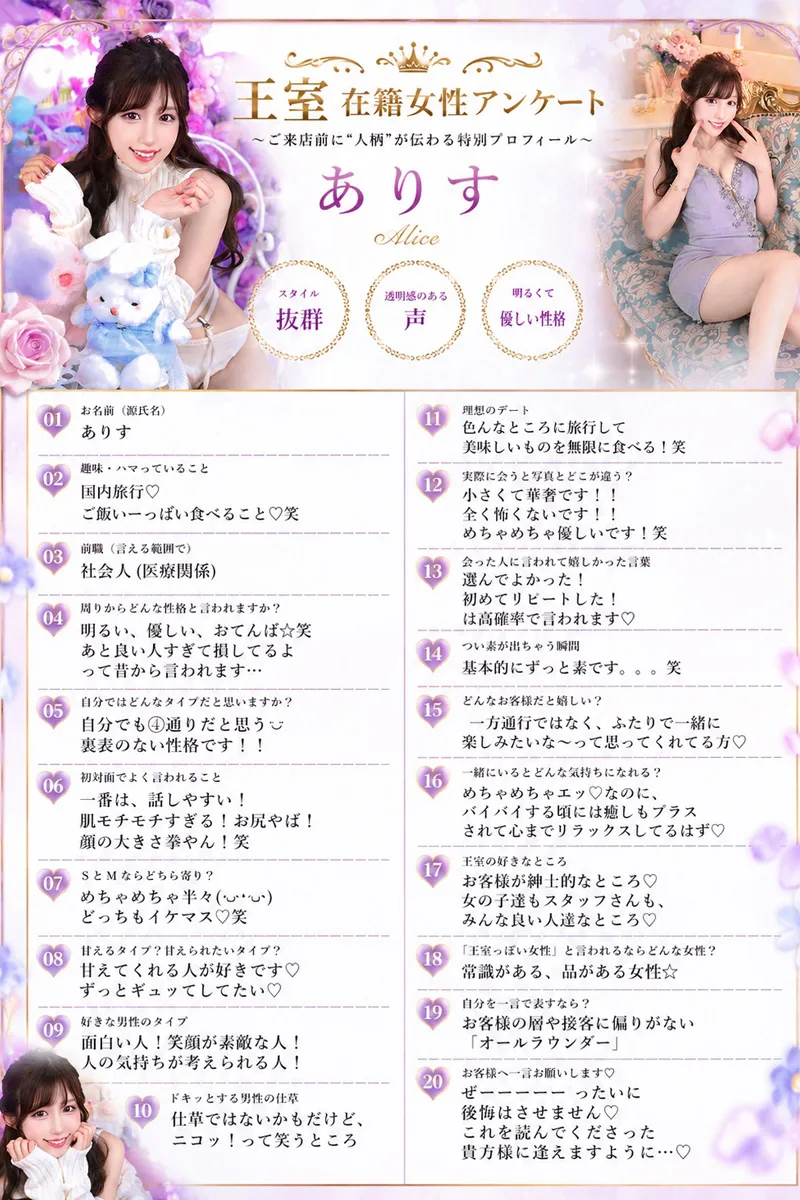 ありす｜王室 吉原高級店ソープ